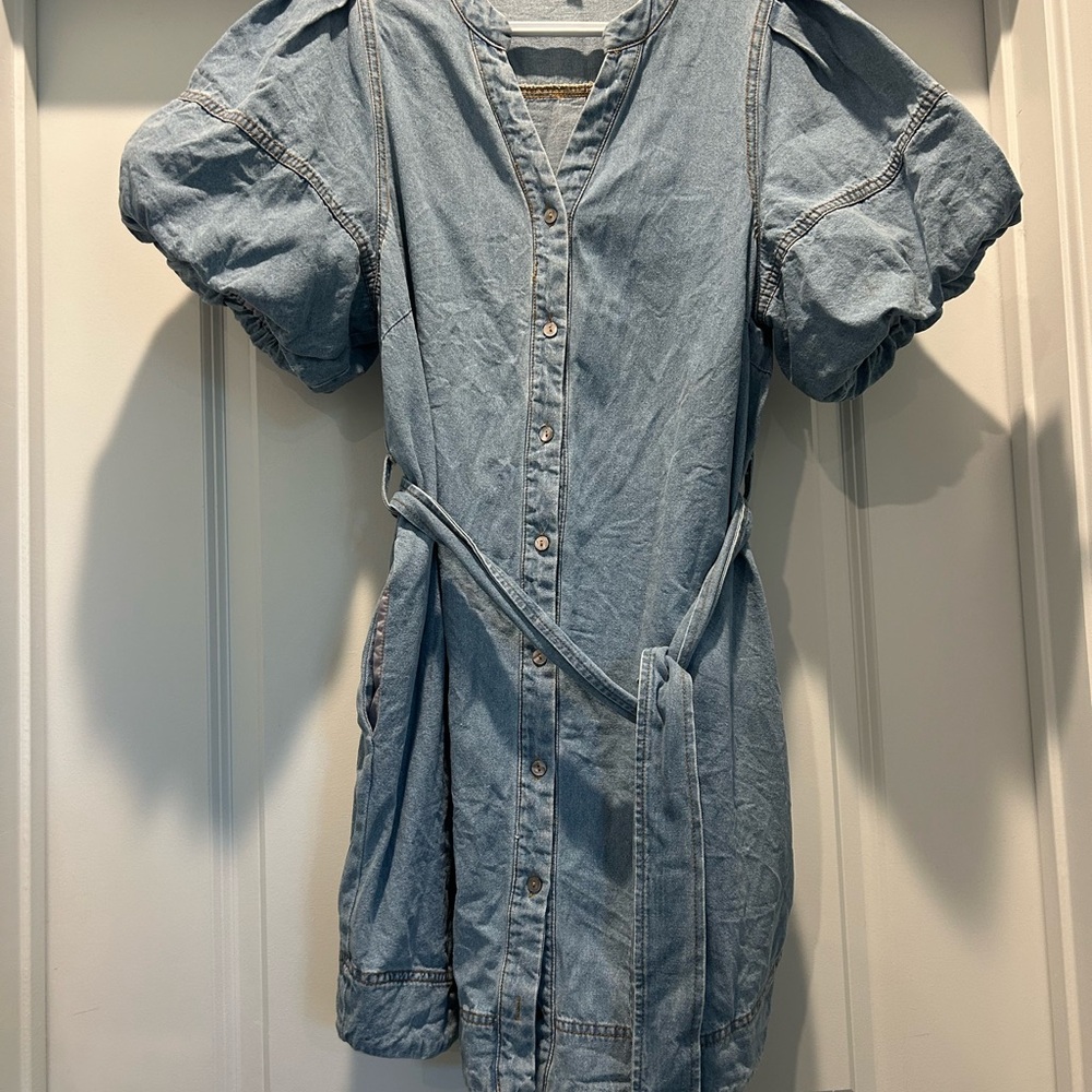 Entro Light Blue Denim Shirt Dress